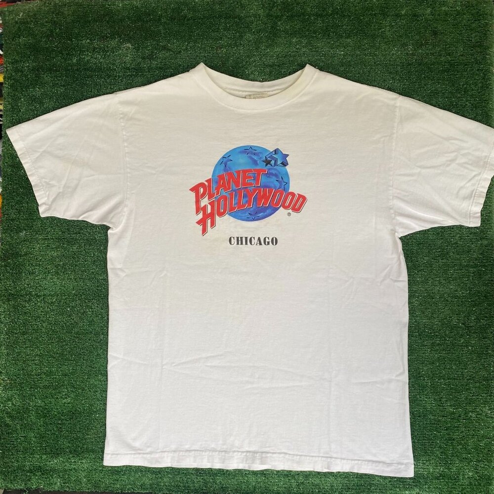 Vintage 90s Planet Hollywood Shirt Chicago Logo Tourist Tee
